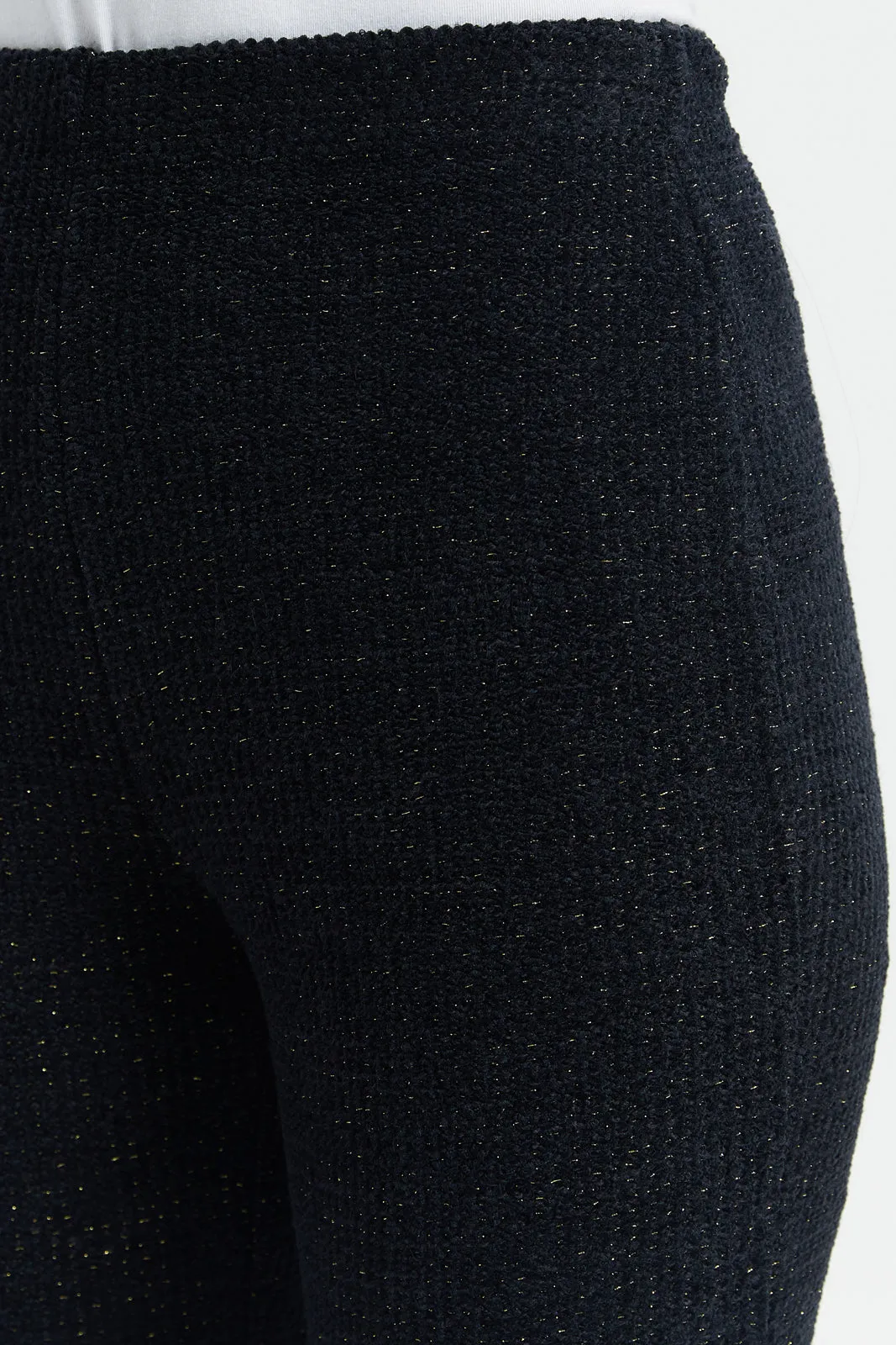 Women Black Lurex Weaved Trouser sold by Redtag product image thumbnail 4