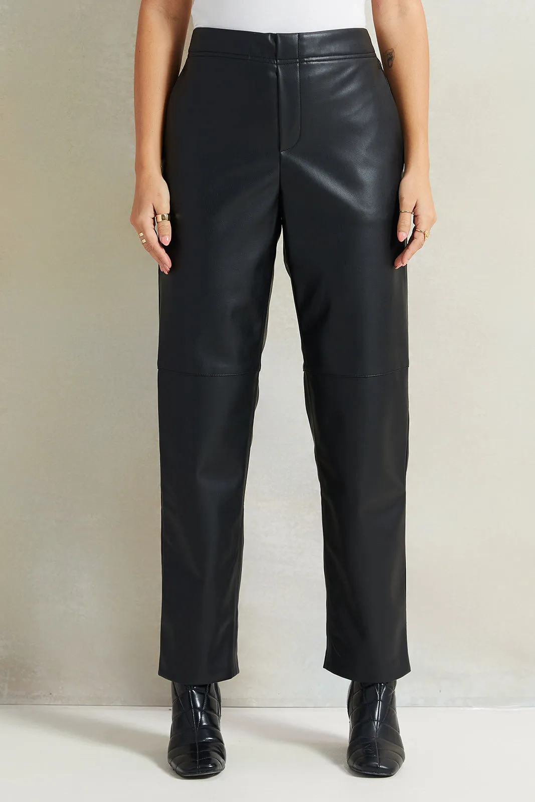 Women Black Straight Fit Pants sold by Redtag