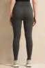 Women Olive Ribbed Seamless Leggings sold by Redtag