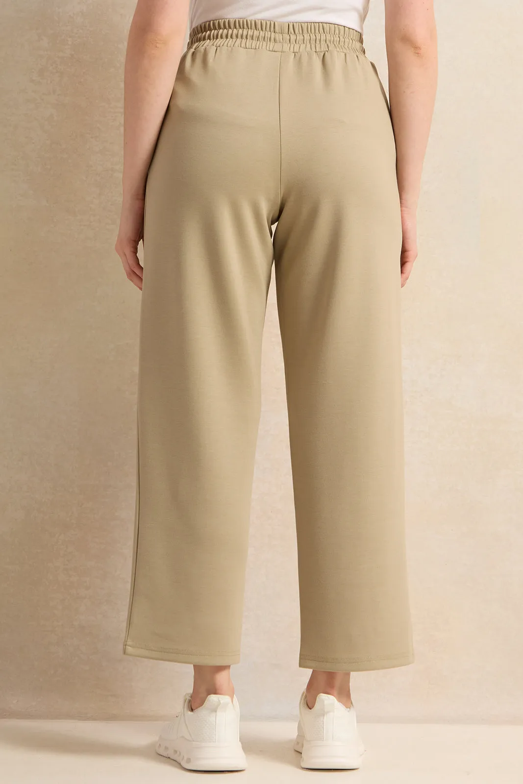 Women Olive Wide Leg Active Pants sold by Redtag product image thumbnail 3