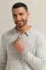 Men White And Grey Polo Collar Knitted Pullover sold by Redtag