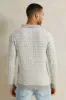 Men White And Grey Polo Collar Knitted Pullover sold by Redtag