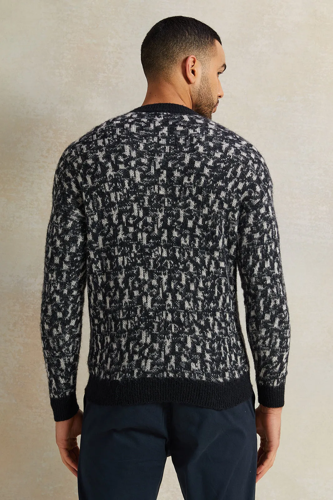Men Grey Knitted Pullover sold by Redtag product image thumbnail 3
