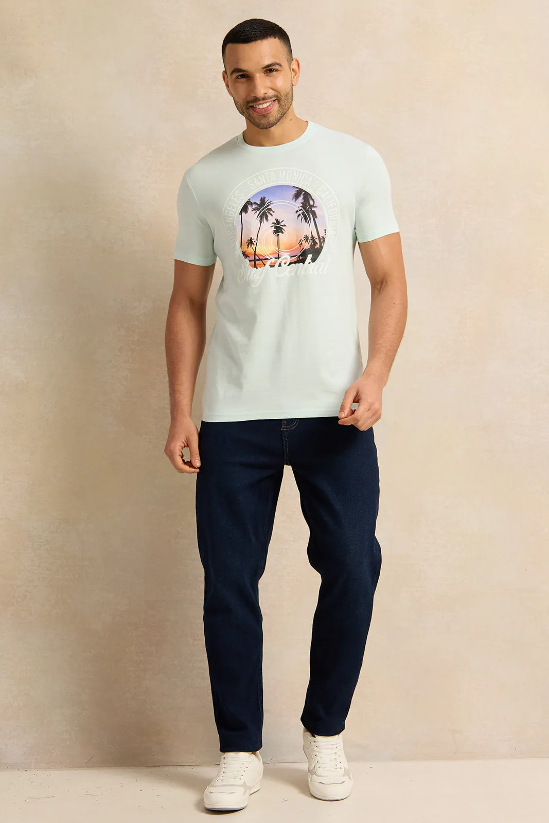 Men Mint Printed T-Shirt sold by Redtag product image thumbnail 2