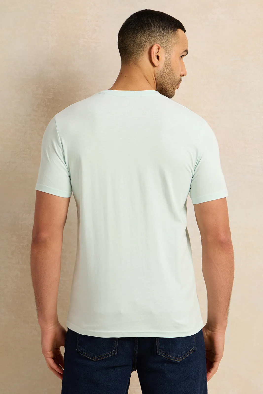 Men Mint Printed T-Shirt sold by Redtag product image thumbnail 3