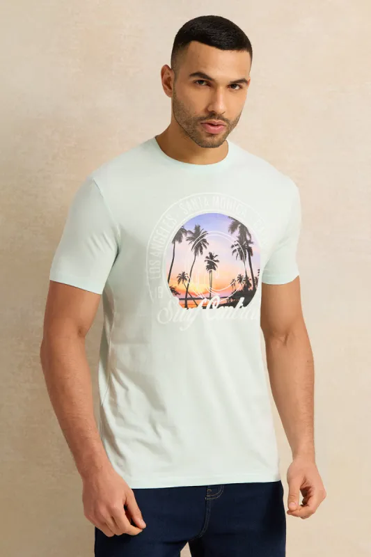 Men Mint Printed T-Shirt sold by Redtag