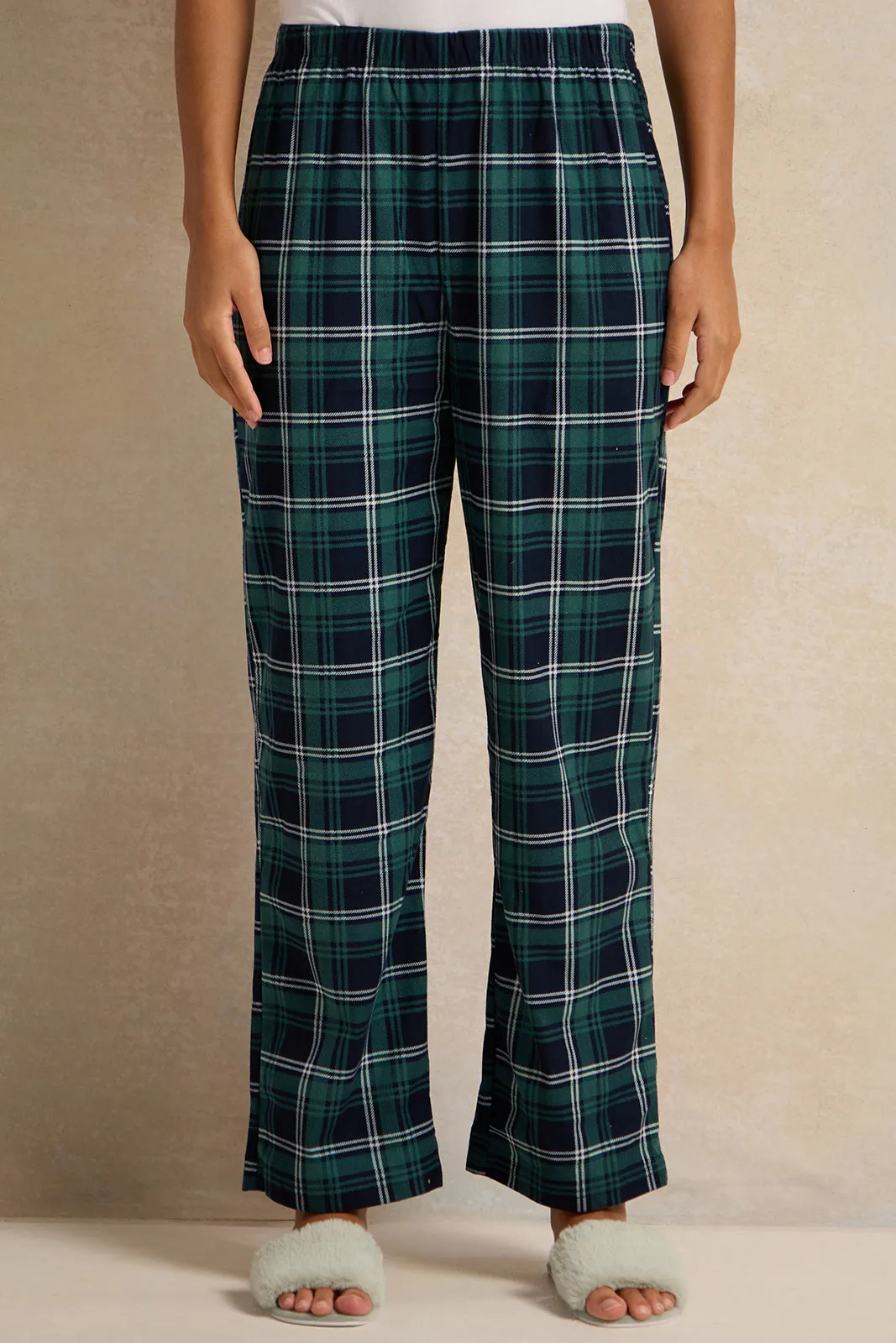 Women Green Flannel Table Pyjama Set (2 Piece) sold by Redtag product image thumbnail 3