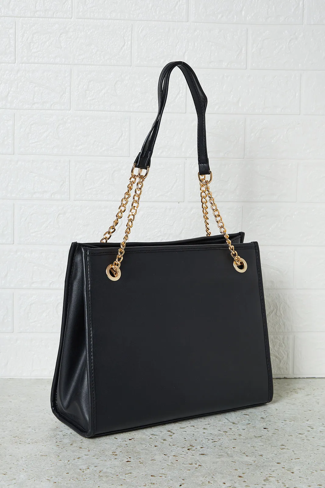 Women Black Quilted Tote Bag sold by Redtag product image thumbnail 2