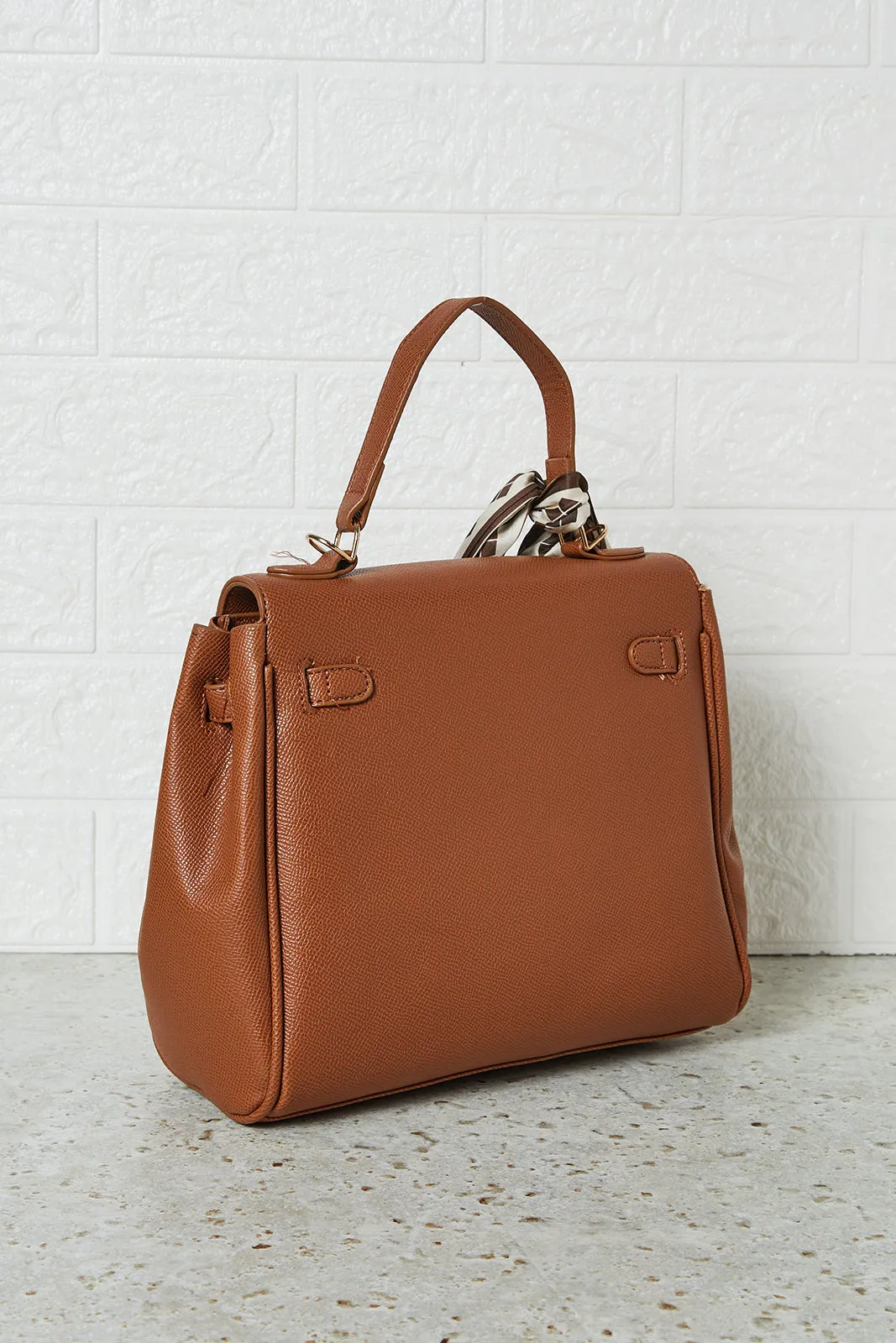 Women Tan Embellished Day Bag With Scarf sold by Redtag product image thumbnail 2