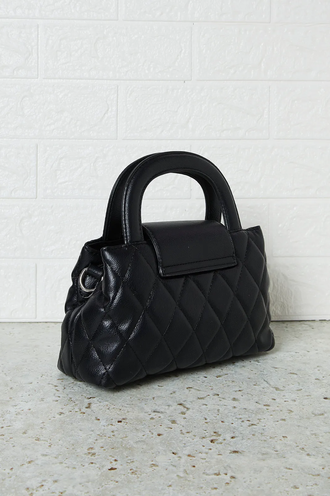 Women Black Quilted Day Bag sold by Redtag product image thumbnail 2