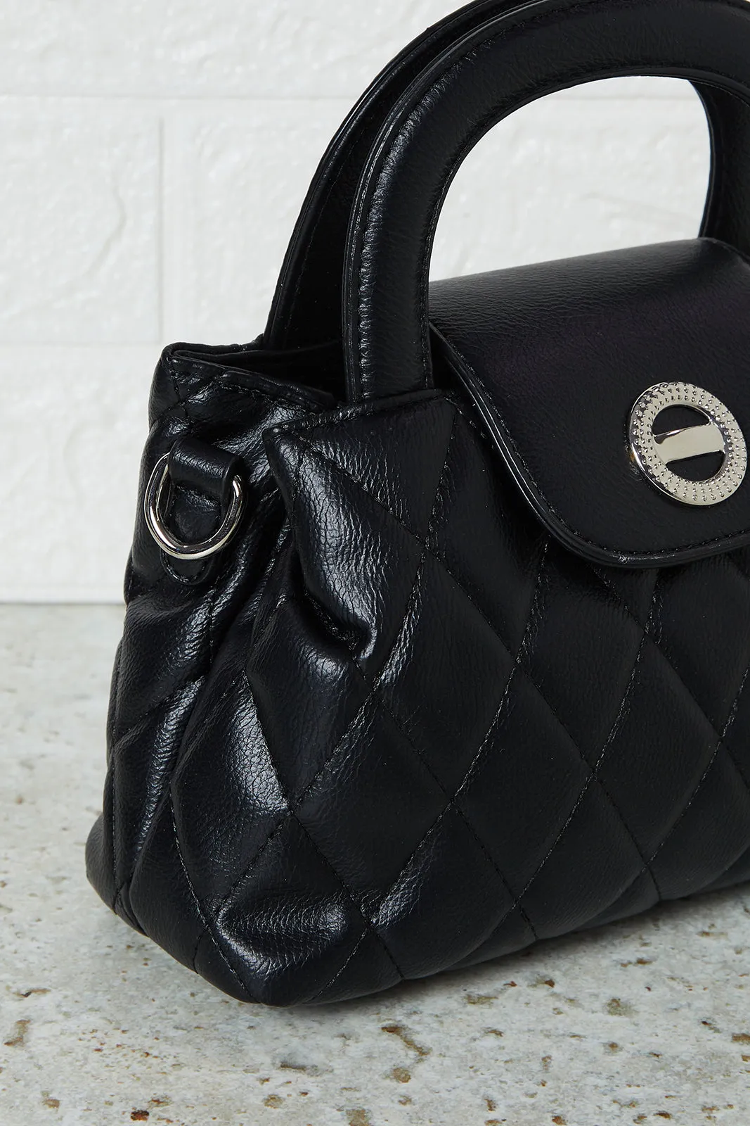 Women Black Quilted Day Bag sold by Redtag product image thumbnail 3