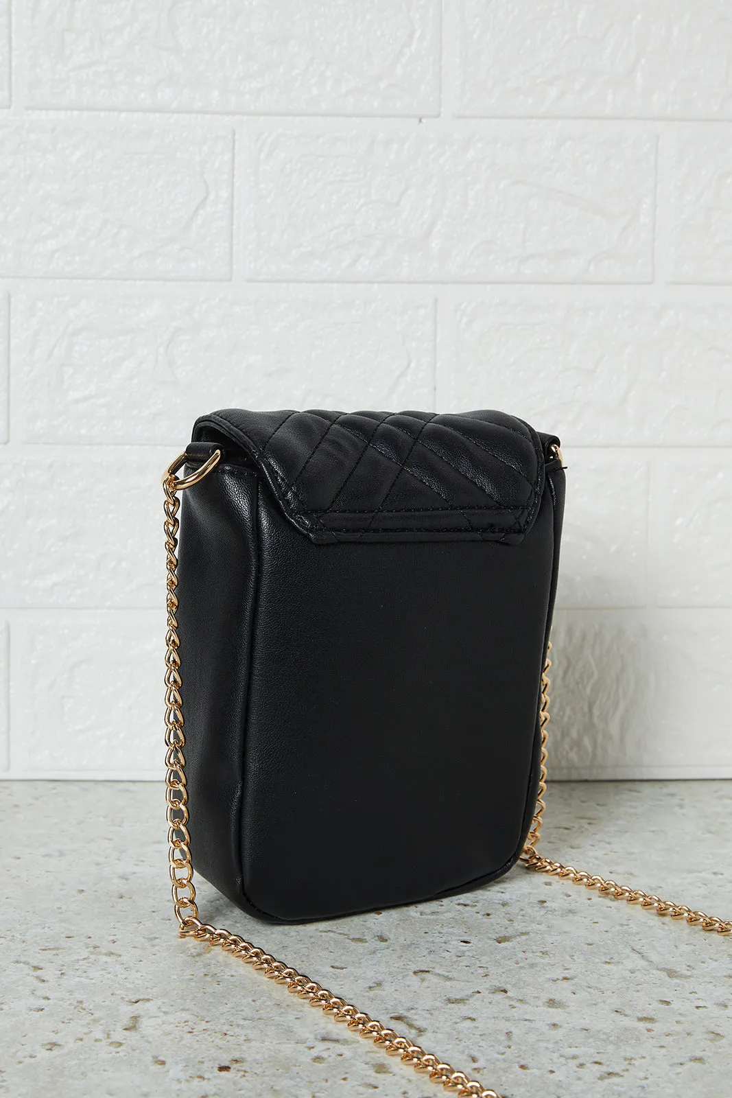 Black Quilted Ladies Mobile Sling sold by Redtag product image thumbnail 2