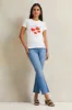 Women Ivory Floral Printed T-Shirt sold by Redtag
