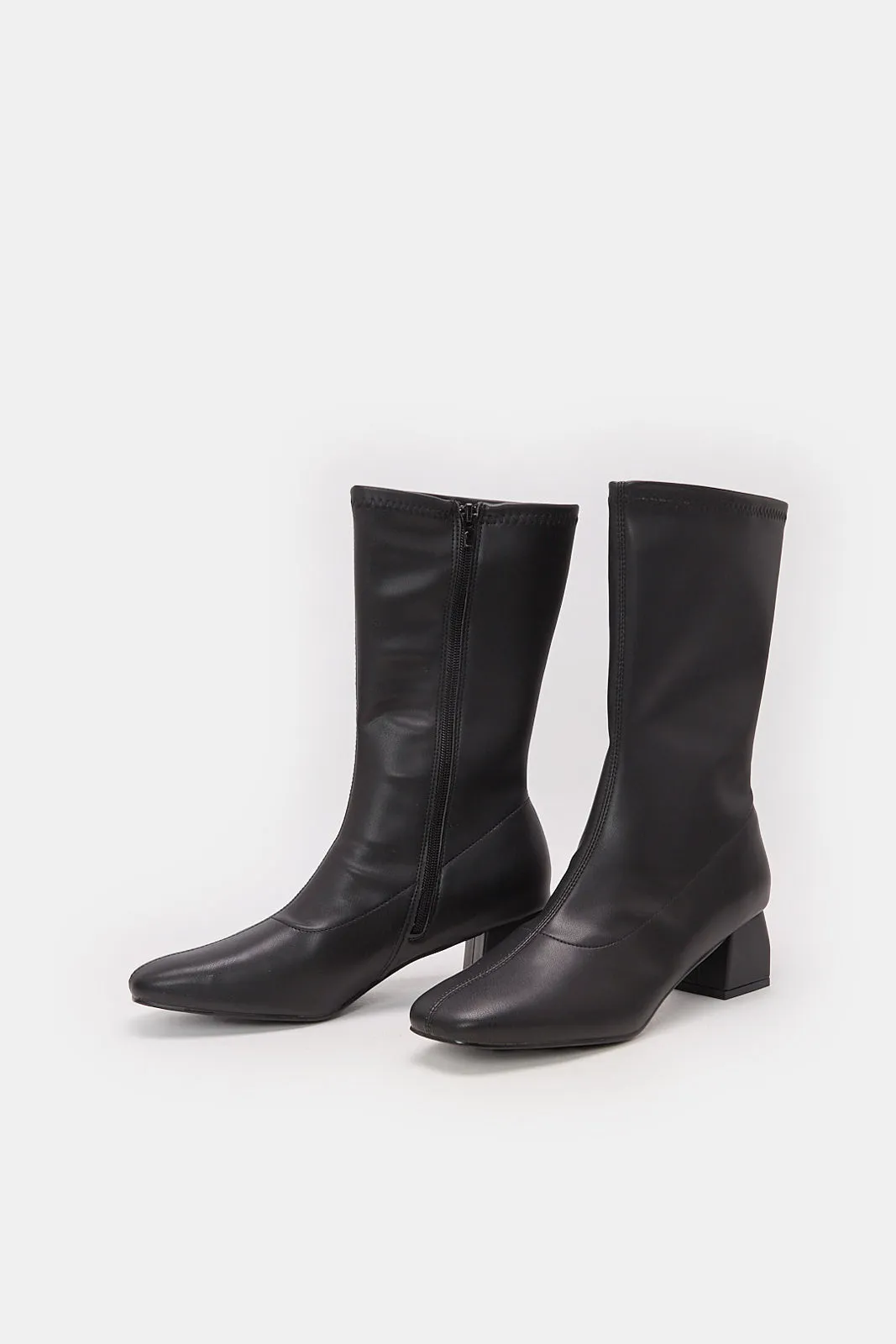 Women Black Stretch Boot sold by Redtag product image thumbnail 3