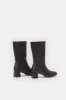 Women Black Stretch Boot sold by Redtag
