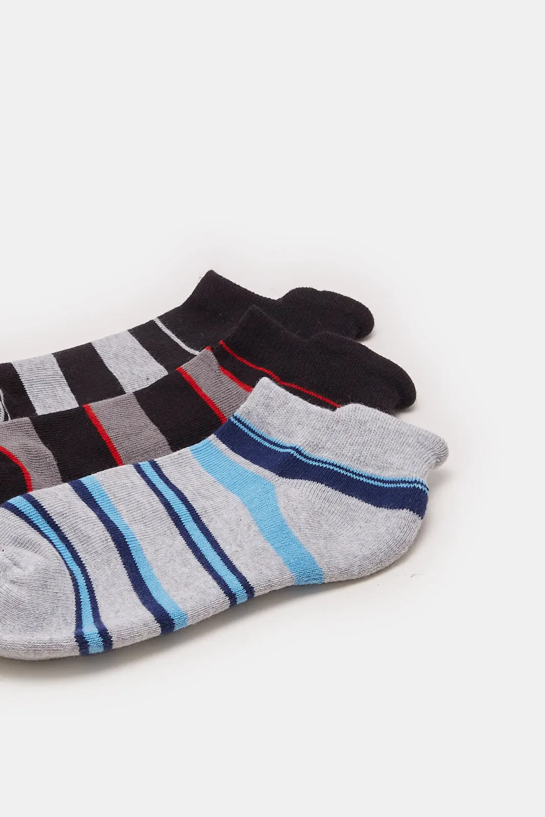 Senior Boys Assorted Striped Socks (3 Pairs) sold by Redtag product image thumbnail 2