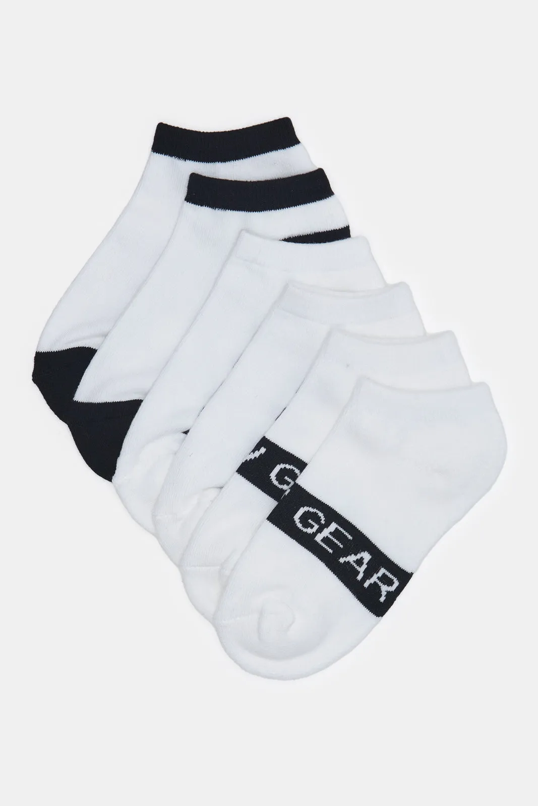 Senior Boys White Ankle Length Socks (3 Pairs) sold by Redtag