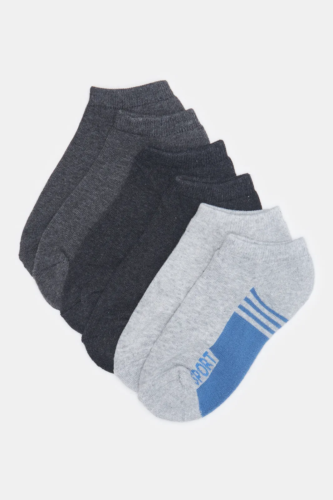 Senior Boys Assorted Ankle Length Socks (3 Pairs) sold by Redtag