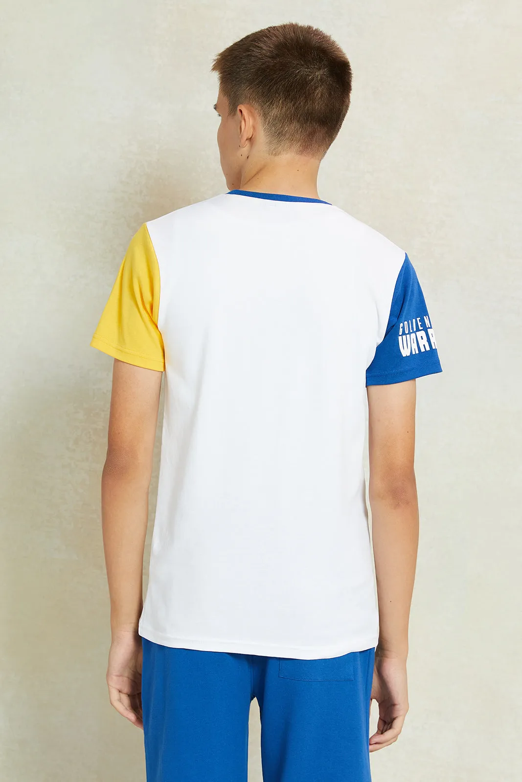 Senior Boys White Printed T-Shirt sold by Redtag product image thumbnail 3