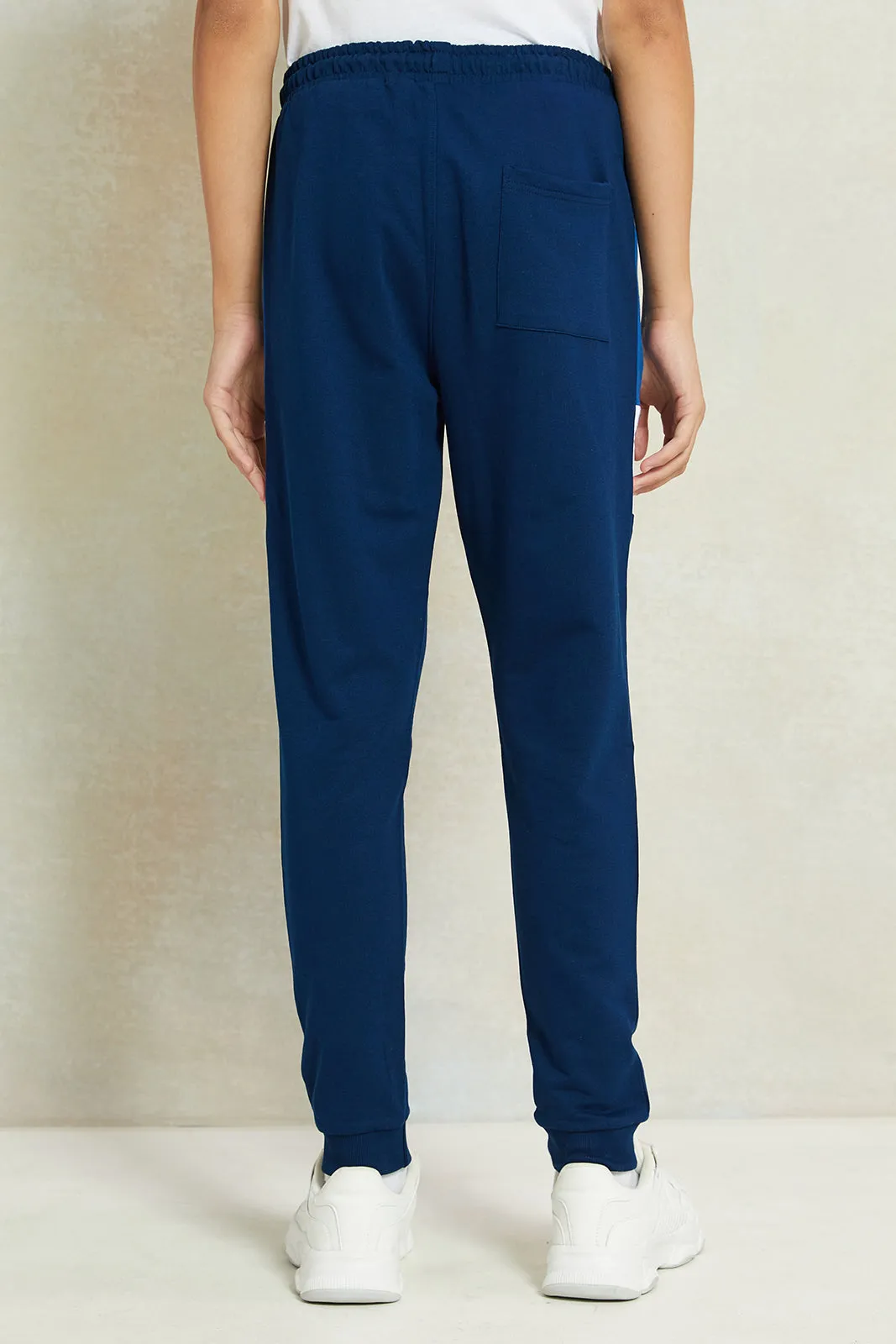 Senior Boys Navy Printed Active Pants sold by Redtag product image thumbnail 3