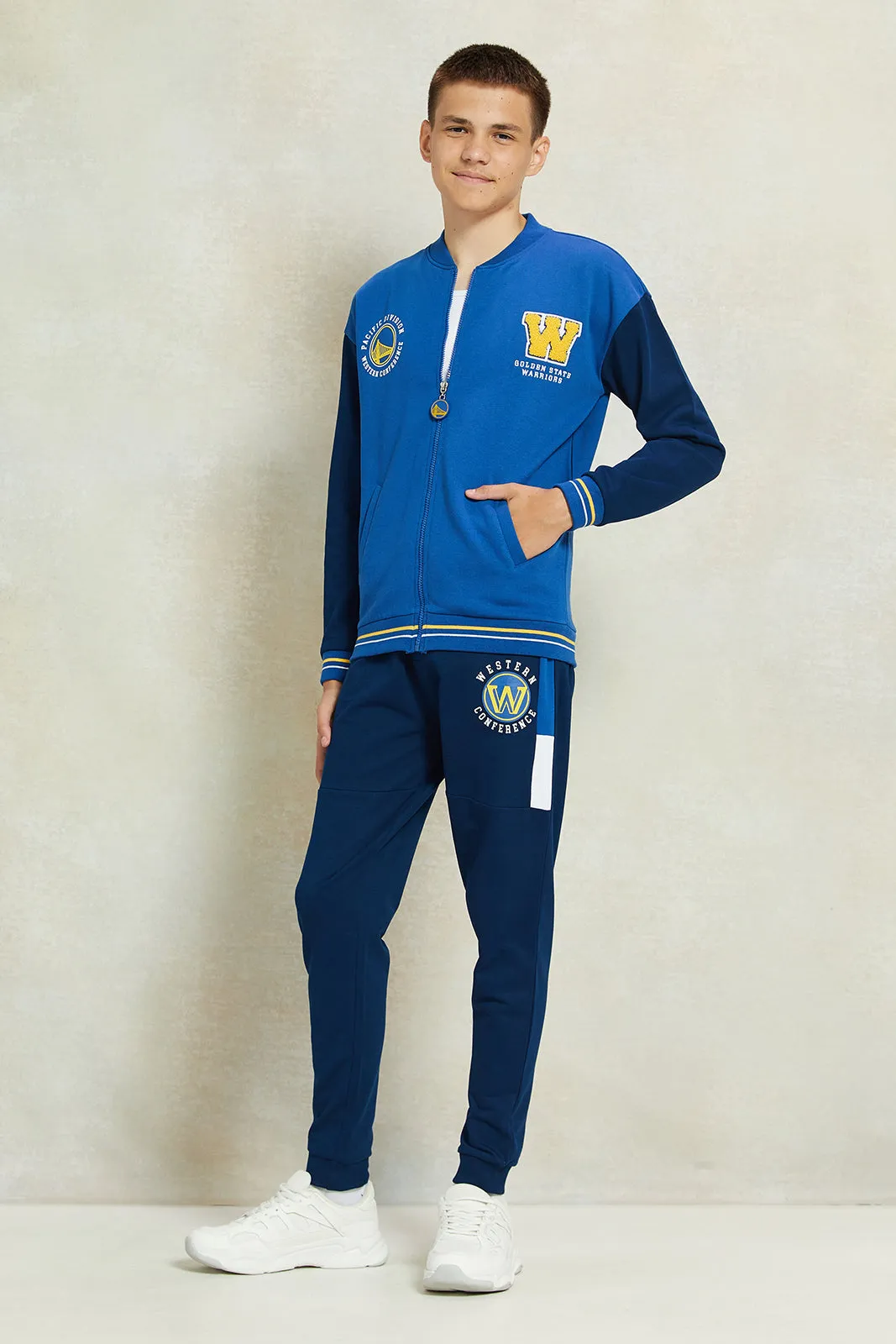 Senior Boys Navy Printed Active Pants sold by Redtag product image thumbnail 2