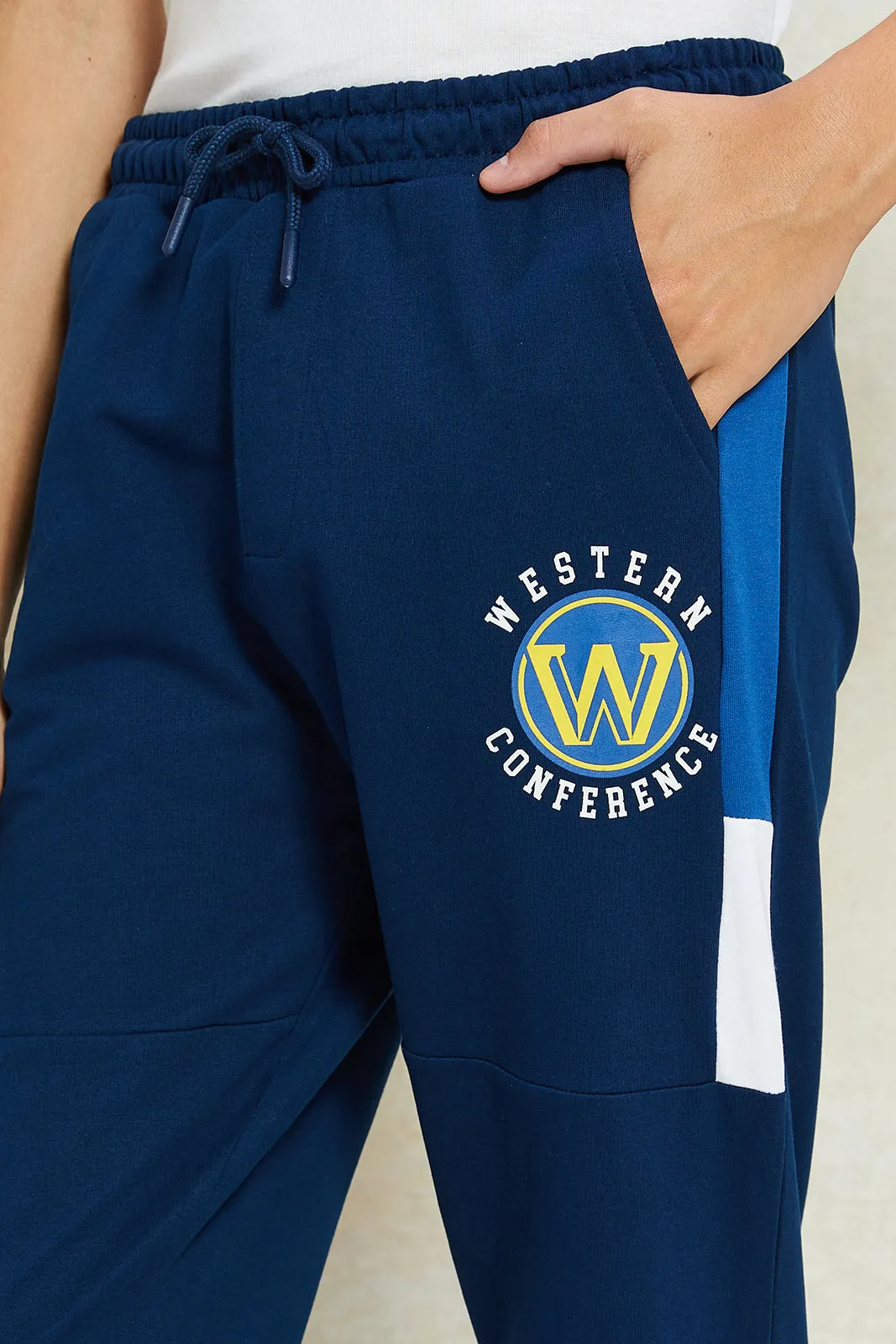 Senior Boys Navy Printed Active Pants sold by Redtag product image thumbnail 4