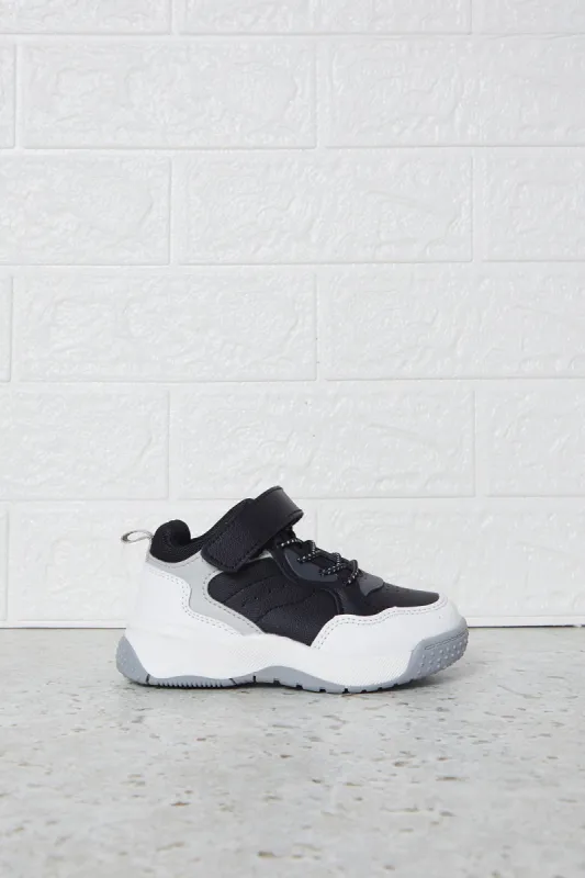 Boys White And Black Velcro Shoes sold by Redtag