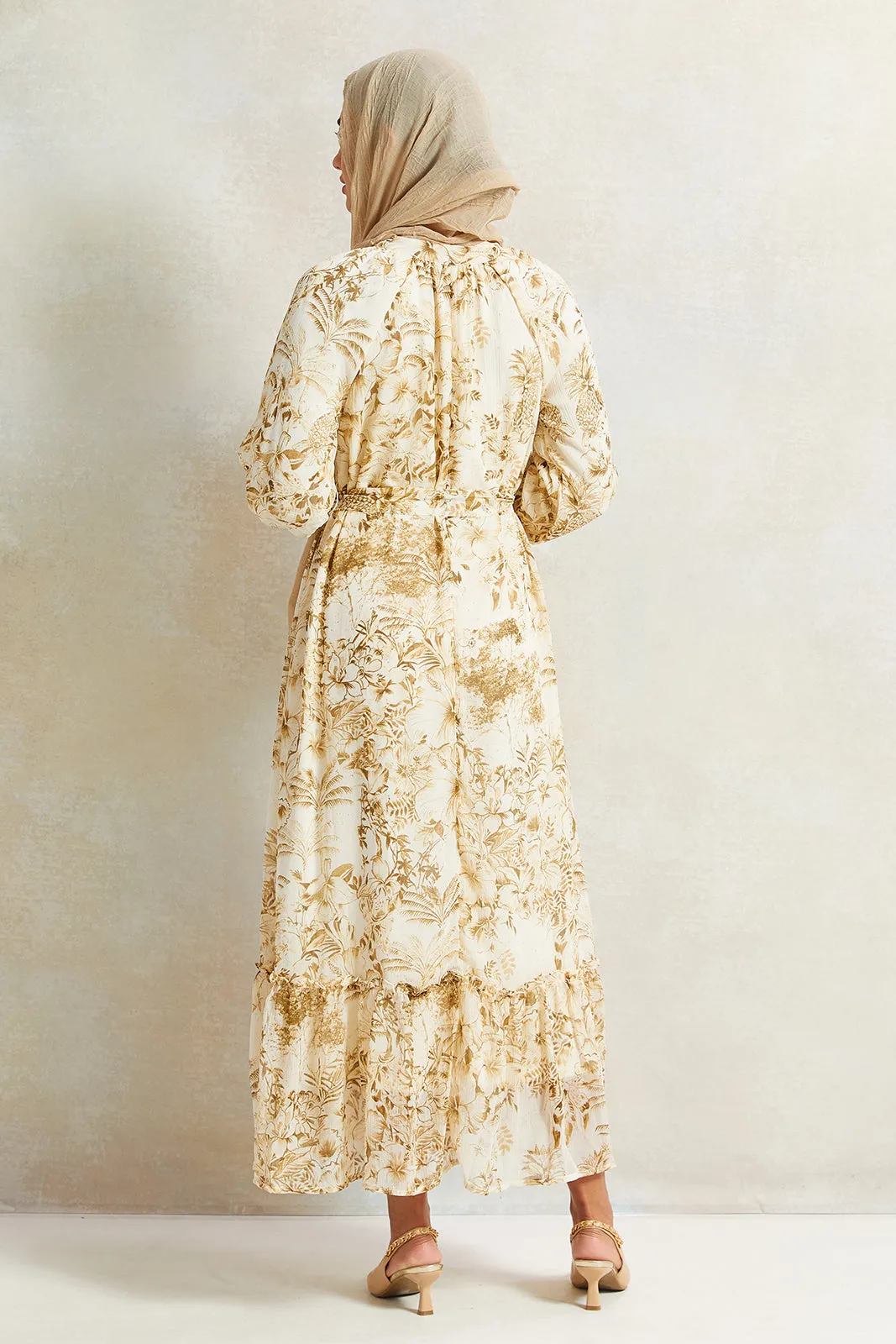 Women Cream Printed Maxi Dress sold by Redtag product image thumbnail 3