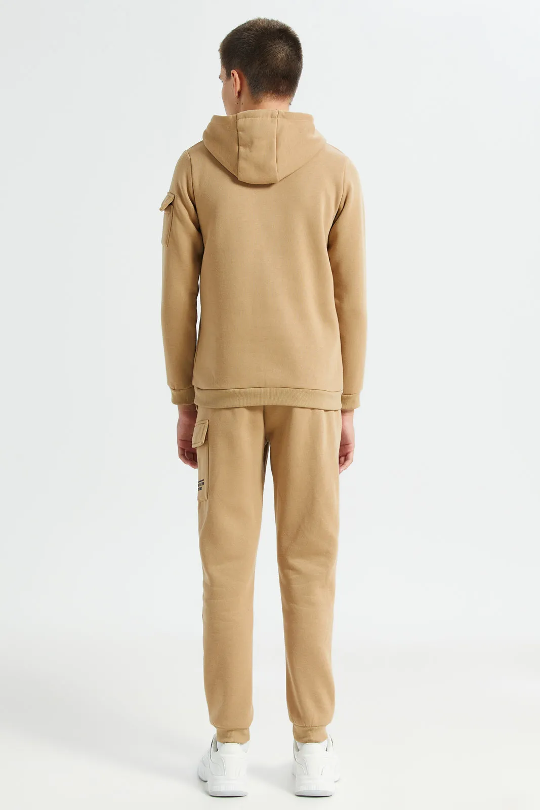 Senior Boys Beige Cargo Pocket Jogger Set (2 Piece) sold by Redtag product image thumbnail 4