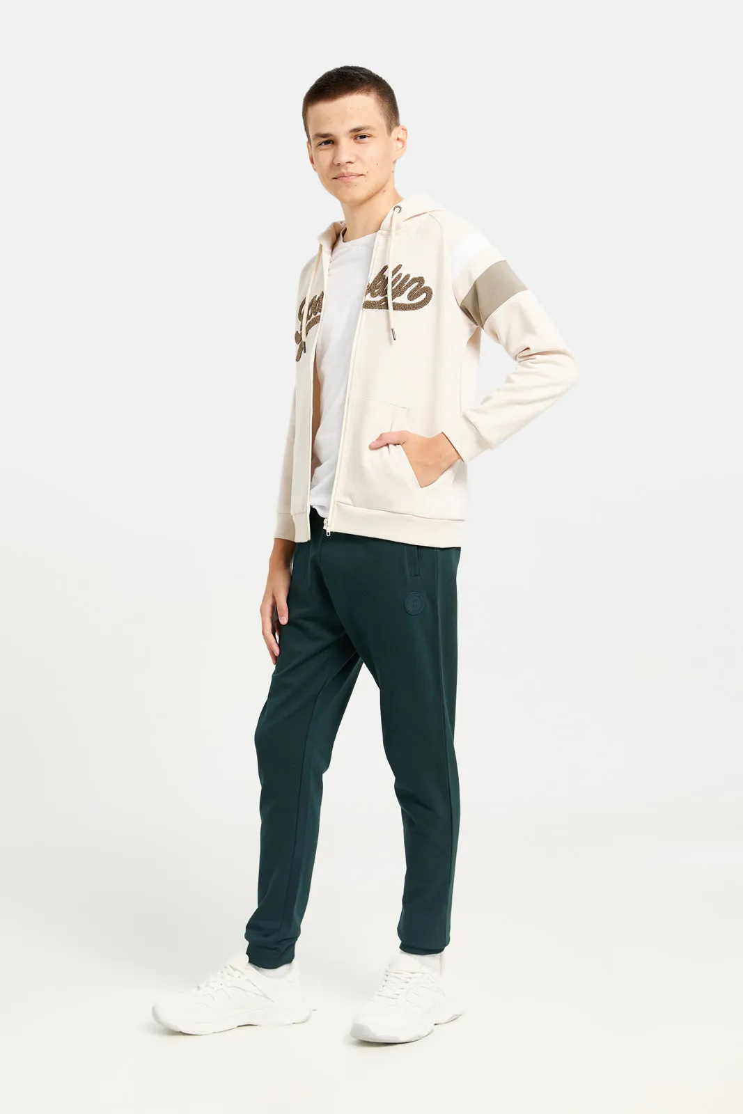 Senior Boys Beige Embroidered Sweatshirt sold by Redtag product image thumbnail 2