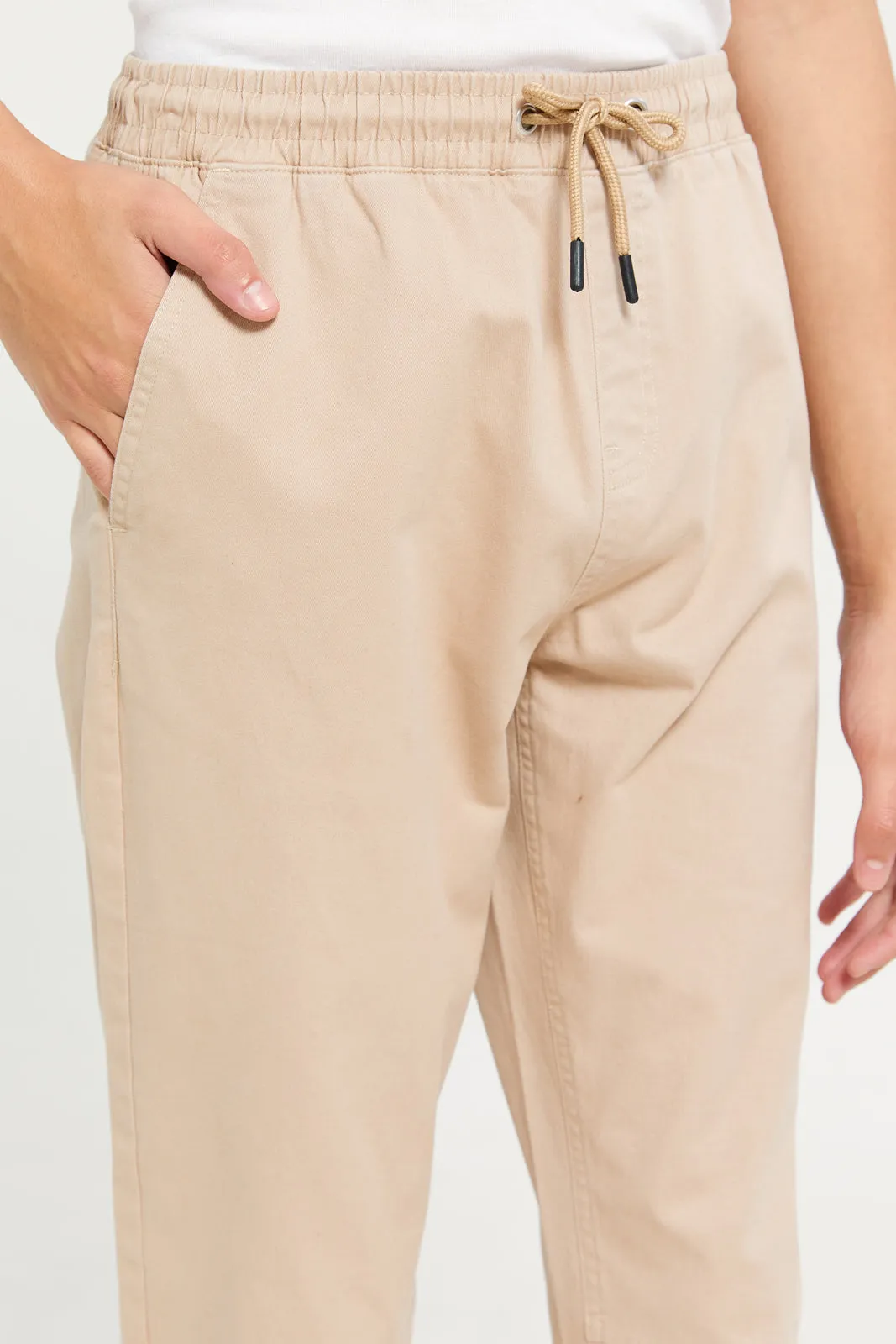 Senior Boys Beige Pull On Table Joggers sold by Redtag product image thumbnail 4