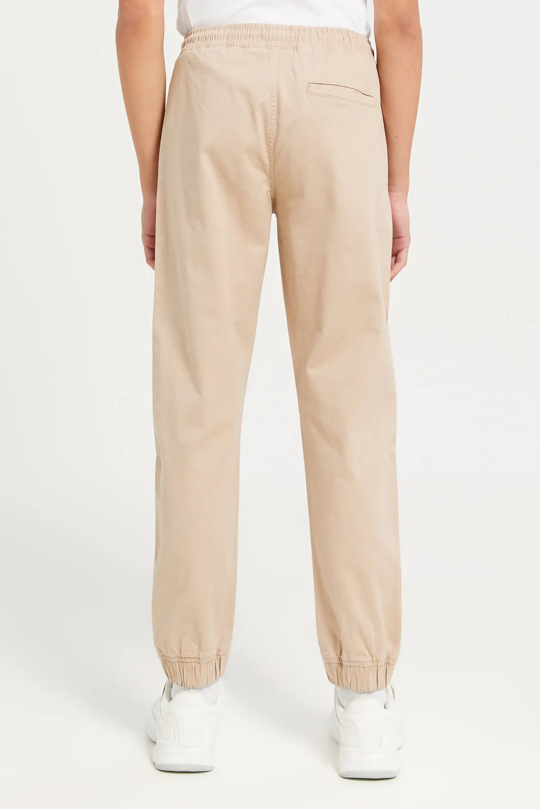 Senior Boys Beige Pull On Table Joggers sold by Redtag product image thumbnail 3