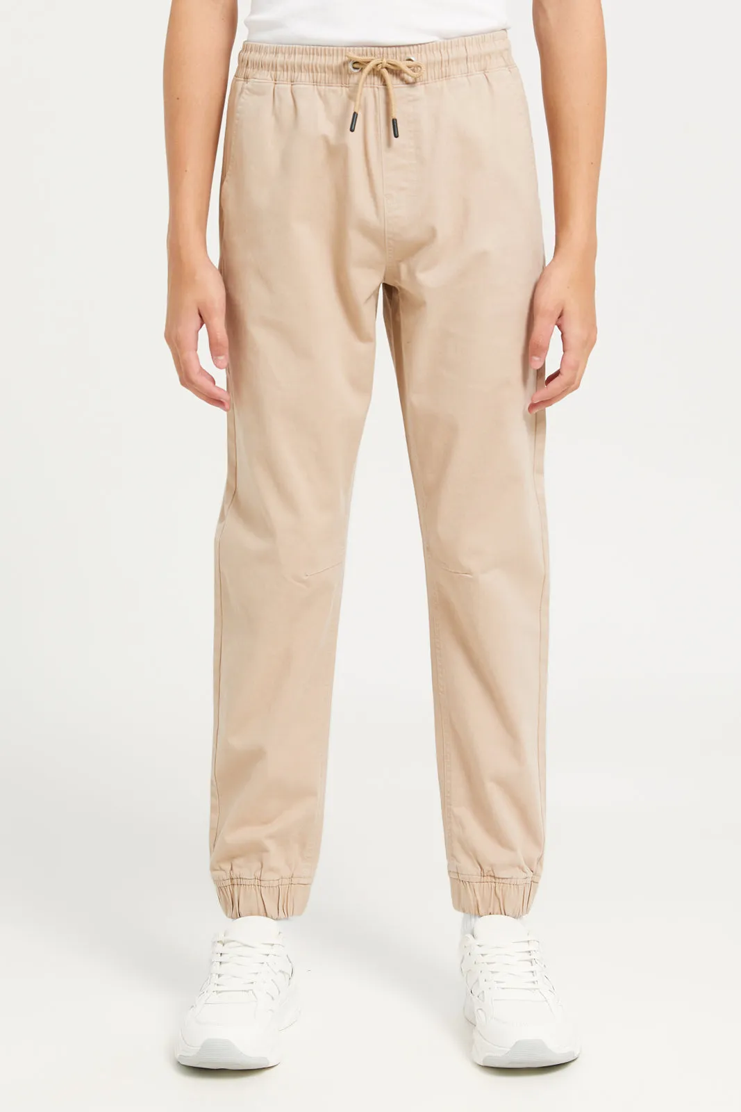 Senior Boys Beige Pull On Table Joggers sold by Redtag