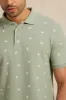 Men Green All Over Print Polo Shirt sold by Redtag