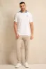 Men White Embellished Polo Shirt sold by Redtag