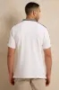 Men White Embellished Polo Shirt sold by Redtag