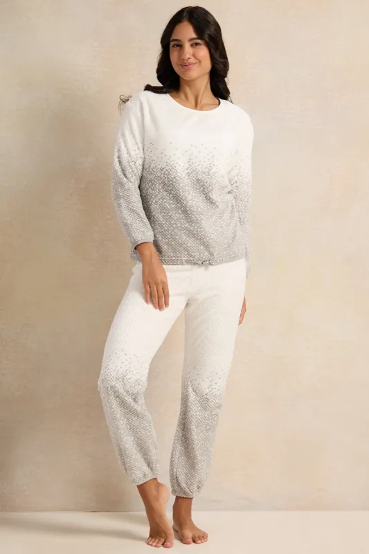 Women White And Grey Pyjama Set (2 Piece) sold by Redtag