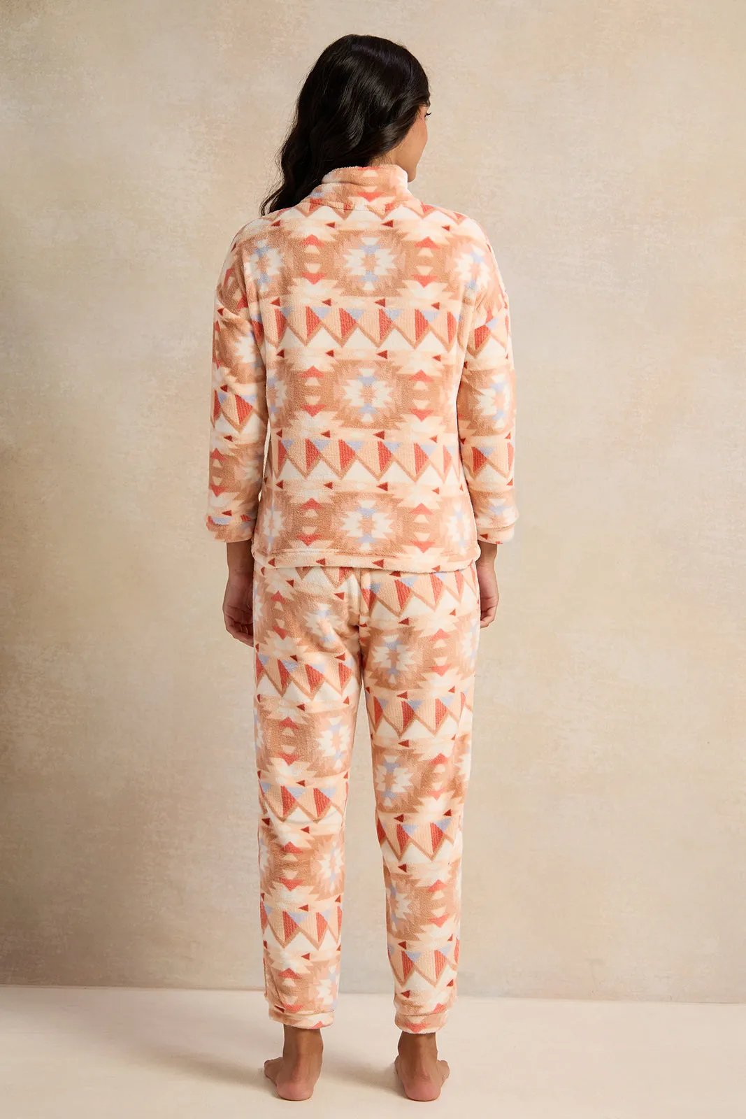 Women Orange Printed Pajama Set (2 Piece) sold by Redtag product image thumbnail 4