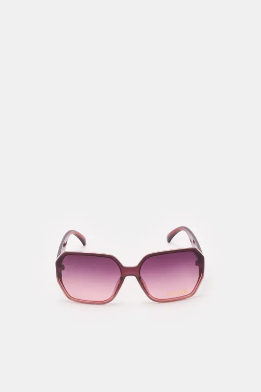 Women Brown Oversize Sunglasses sold by Redtag