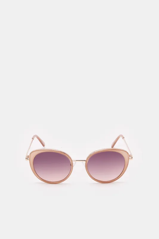 Women Beige Cat Eye Sunglasses sold by Redtag