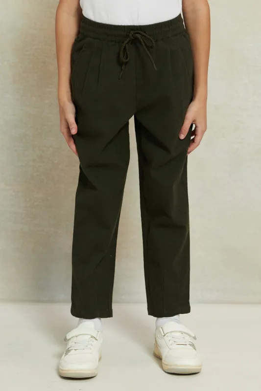 Boys Olive Coordinate Trouser sold by Redtag