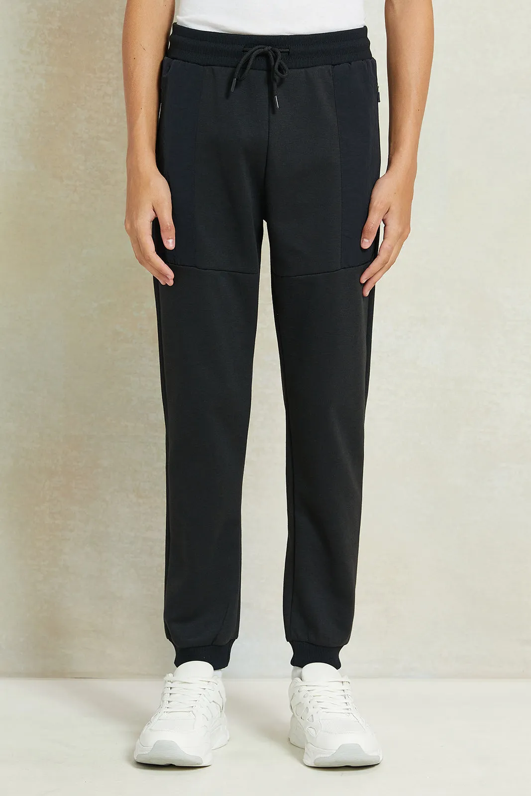 Senior Boys Black Zip Through Hooded Jog Set (2 Piece) sold by Redtag product image thumbnail 3