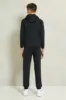 Senior Boys Black Zip Through Hooded Jog Set (2 Piece) sold by Redtag