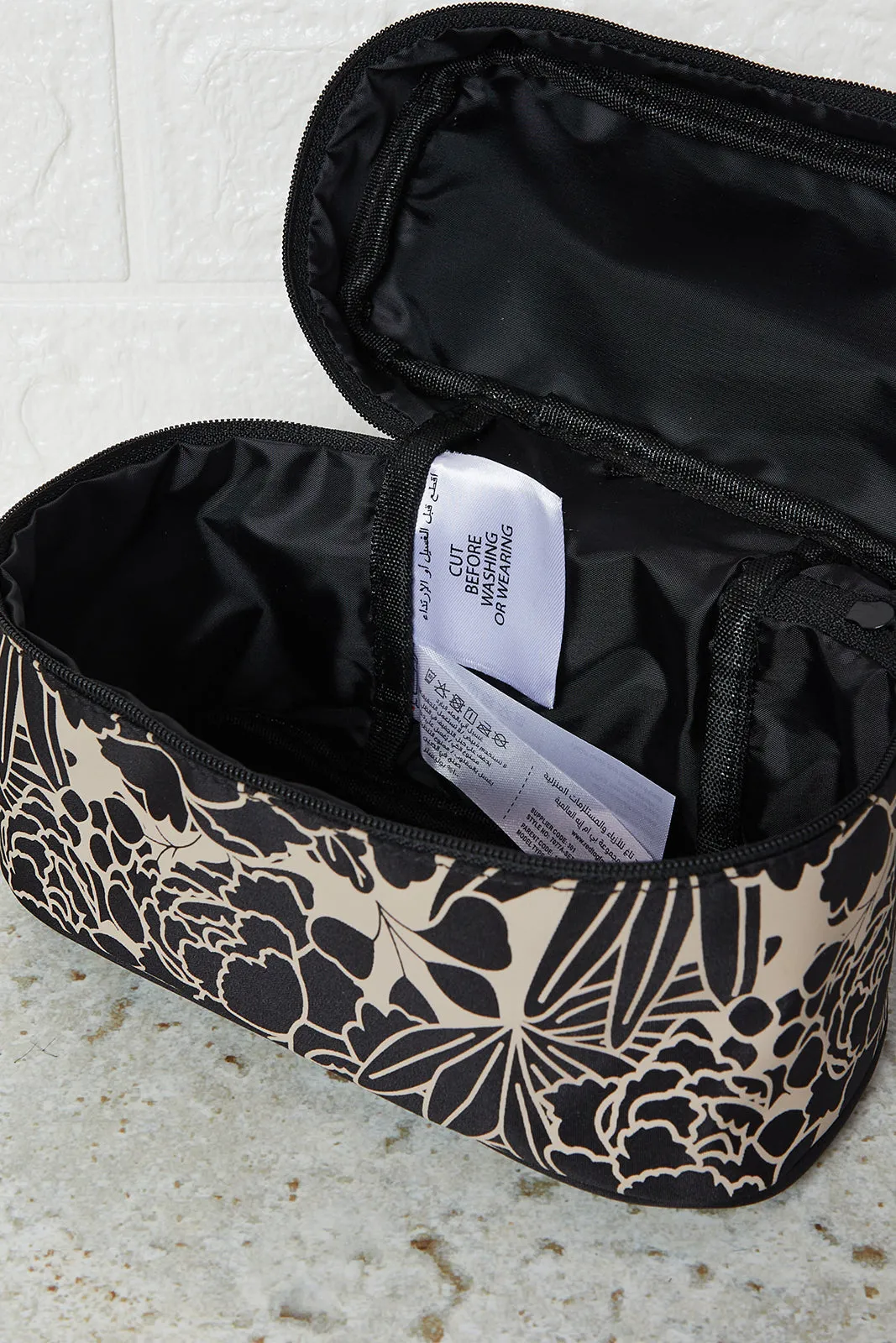 Women Black And Brown Printed Cosmetic Pouch (4 Piece) sold by Redtag product image thumbnail 5