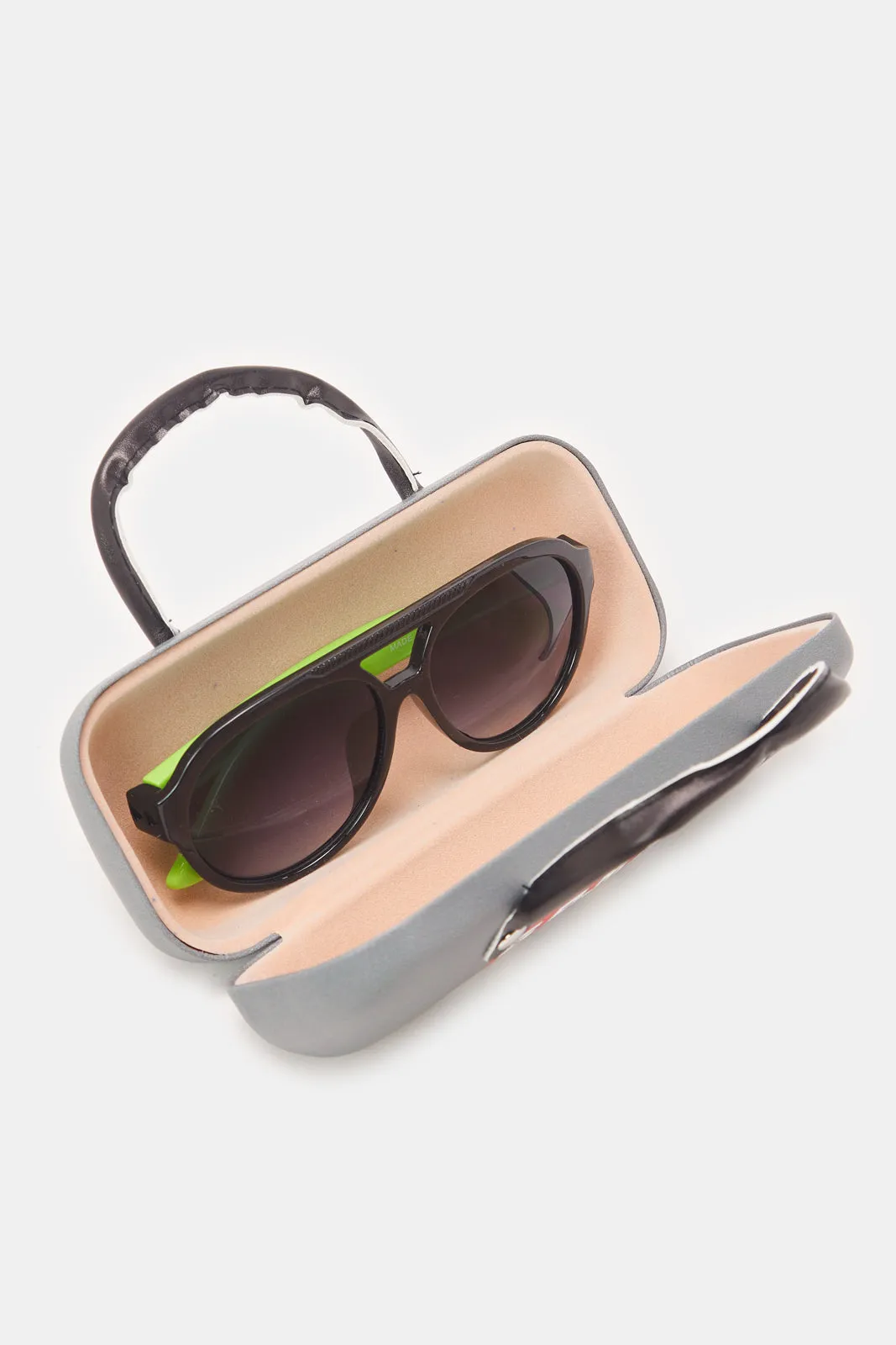 Boys Black And Green Wayfarer Sunglasses With Printed Case sold by Redtag product image thumbnail 5