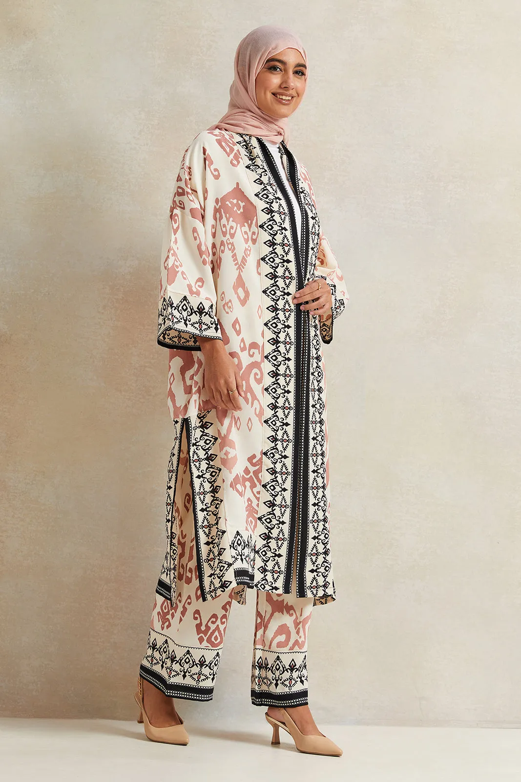 Women Cream Printed Kimono sold by Redtag product image thumbnail 4