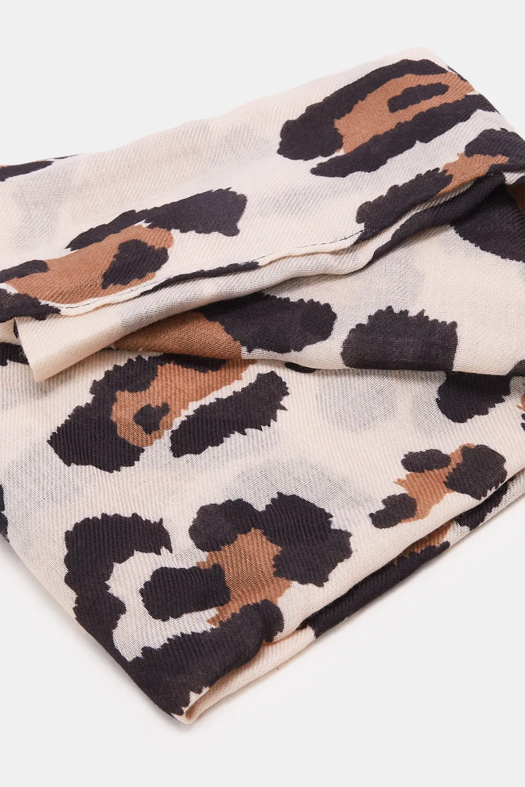 Women Beige Animal Printed Scarf sold by Redtag product image thumbnail 3