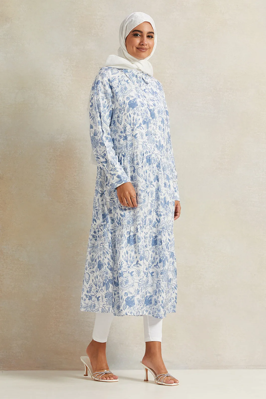 Women Blue Printed Maxi Dress sold by Redtag product image thumbnail 4