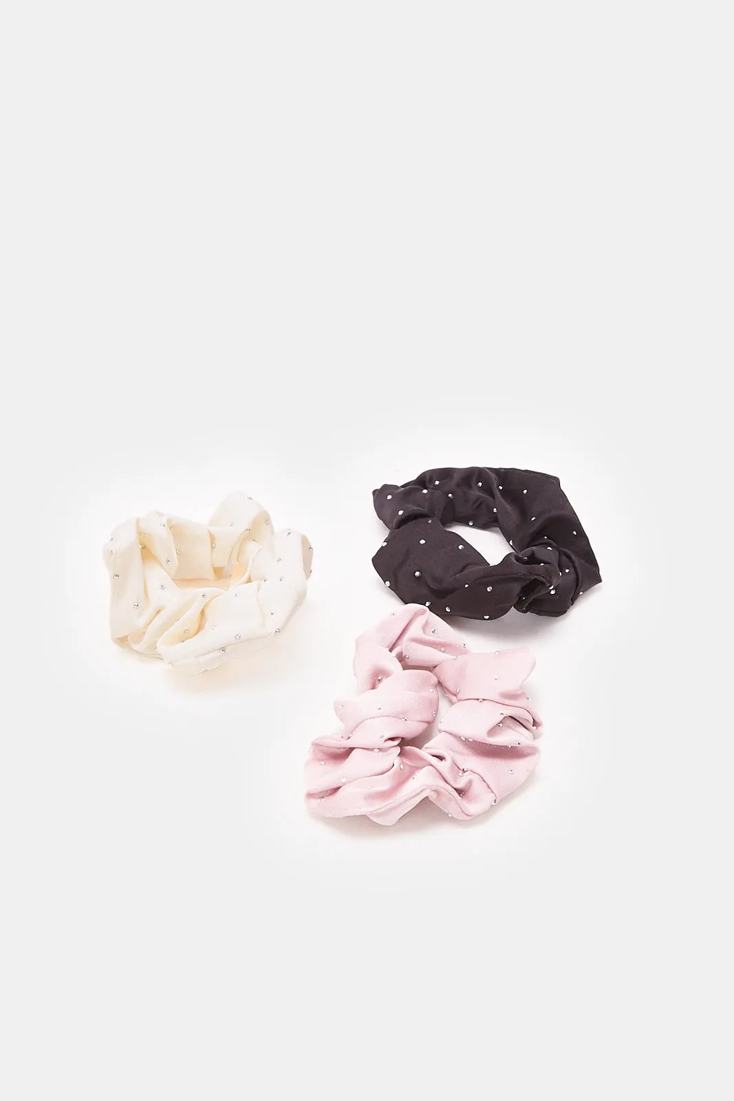 Women Assorted Solid Scrunchy Set (Pack of 3) sold by Redtag product image thumbnail 2