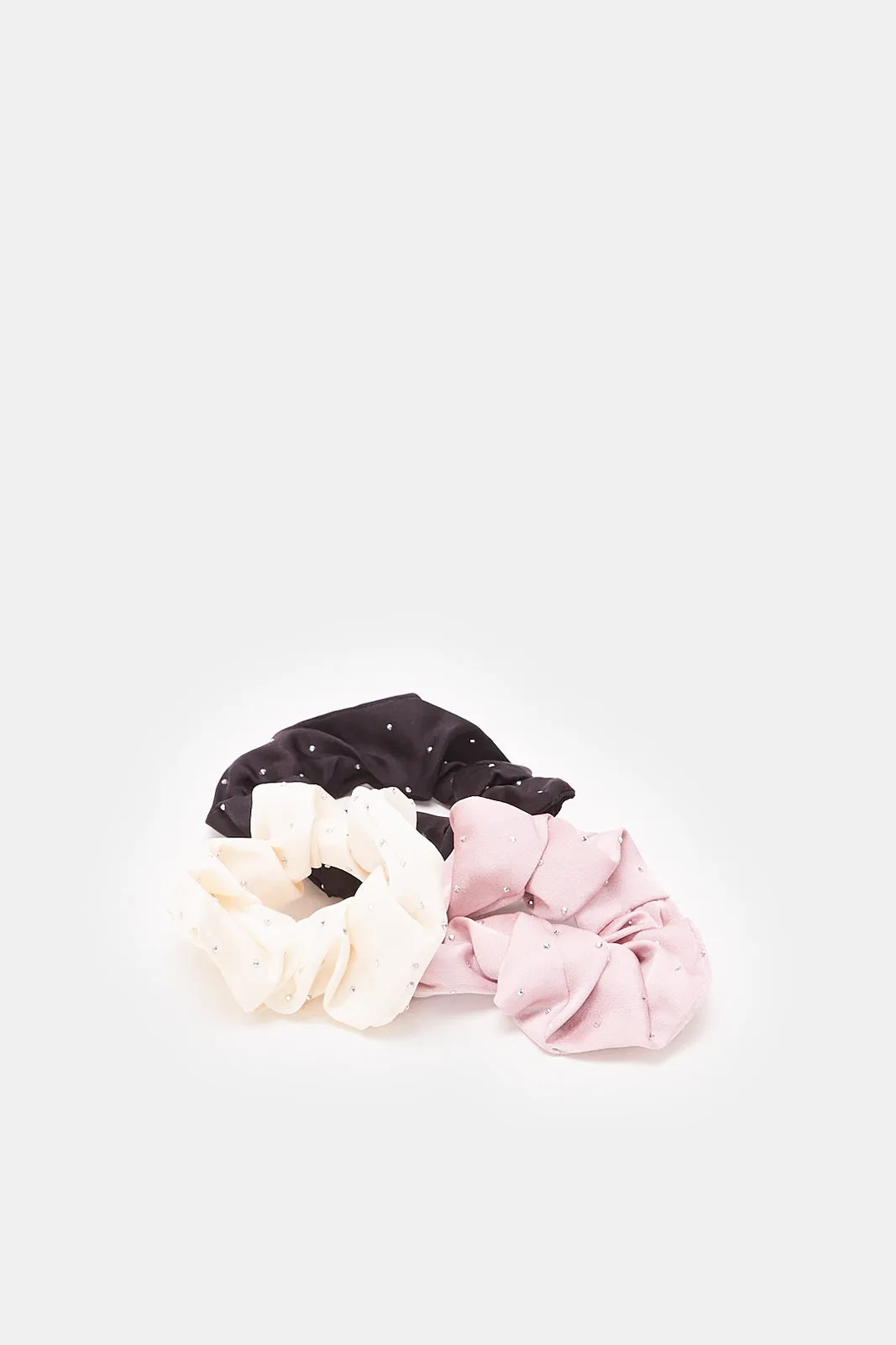 Women Assorted Solid Scrunchy Set (Pack of 3) sold by Redtag product image thumbnail 3